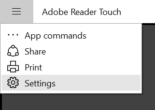 UWP Win8 Adobe Reader Touch
