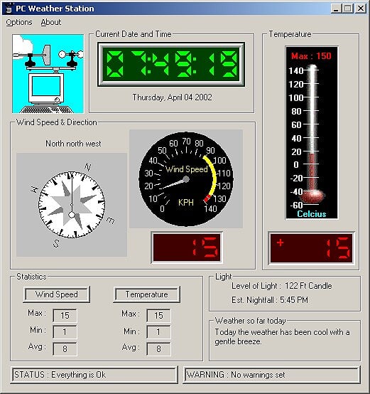 Weather station software